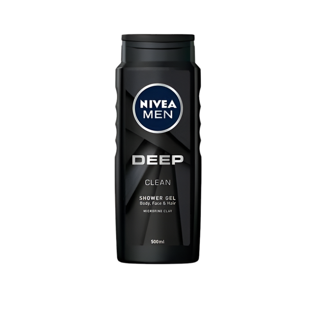 Nivea Men Deep Clean Microfiber Clay Shower Gel 500ml