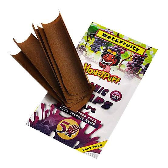 HoneyPuff Organic Wraps Grape Flavored 5x