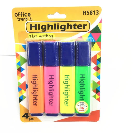 Highlighter Pen Set 4pcs