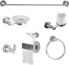 Silver Steel Bathroom Accessories 6pcs