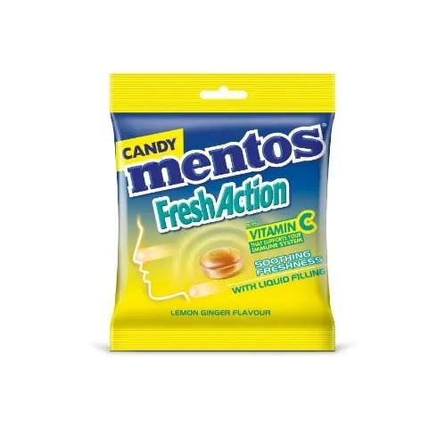Mentos Fresh Action Lemon & Ginger Flavour Candy 30pcs